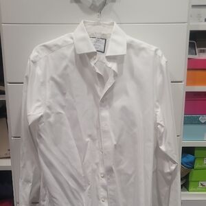 Charles Tyrwhitt White Dress Shirt Classic Cotton Design